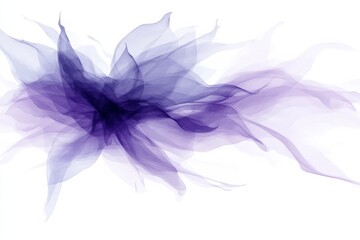 Aufkleber - Delicate watercolor purple flower displayed on a white background, emphasizing the artistic brushstroke details with ample copy space for design flexibility