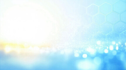 Blue hexagon background with copy space