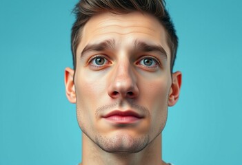 Wall Mural - Portrait of a male with a large nose