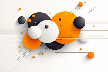Aufkleber - A clean and modern flat design of a molecular structure with chemical bonds