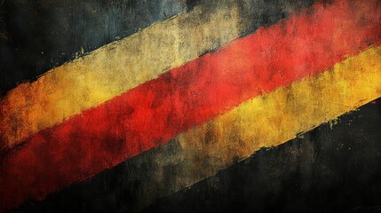 Wall Mural - Grunge Red Yellow Black Stripes Texture Background