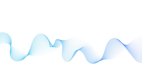 Leinwandbilder - Smooth wave abstract vector background layout design.background image with dynamic curves.Abstract blue futuristic blend waves lines technology background and sound wave lines on white background.	