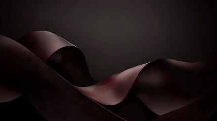 Poster - Dark red ribbon waves, elegant background