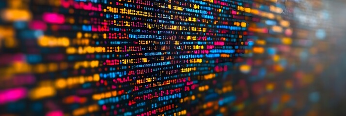 Abstract Colorful Digital Code Background Programming Software Development Data Stream Technology