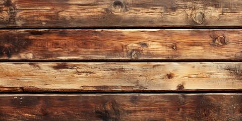 Poster - Rustic Natural Wood Planks Texture Background for Design and Crafts : Generative AI