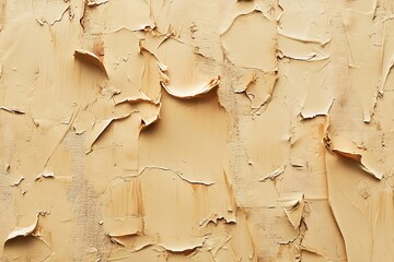 Poster - Textured Beige Plaster Wall Surface With Creative Artistic Pattern : Generative AI