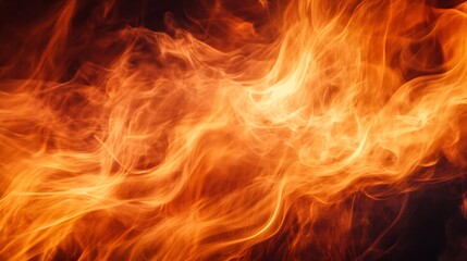 Leinwandbilder - Close-Up of Dynamic Fiery Flames in Motion Captured in Vivid Detail : Generative AI