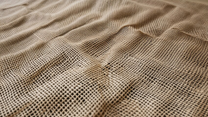 Wavy burlap fabric texture background filling frame