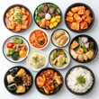 © Pannin - Korea Food Menu Ideas with White Background