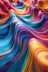 Wall Mural - Vibrant, swirling blend of colors in abstract form