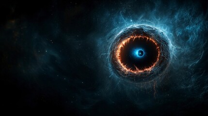 Leinwandbilder - Emotional black hole encounter deep space digital art cosmic environment surreal viewpoint cosmic emotion concept