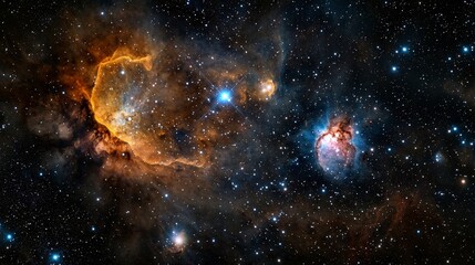 Aufkleber - Pulsating patterns of breathing galaxies outer space digital art cosmic environment wide-angle view stellar phenomena