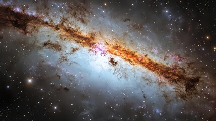 Wall Mural - majestic starry night sky with vibrant galaxies and nebulas in deep space