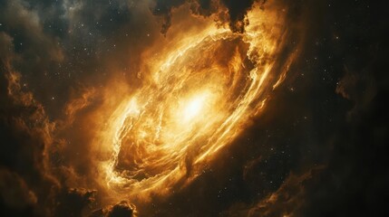 Wall Mural - majestic starry night sky with vibrant galaxies and nebulas in deep space