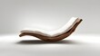 © Arthur Constantine - Modern Wooden Chaise Lounge with White Cushion