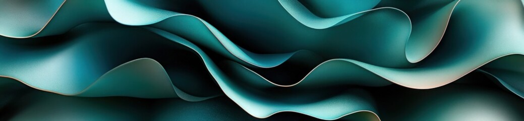 Wall Mural - abstract teal waves, flowing, ripple, curve, design, pattern, texture, background.