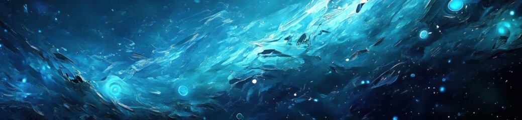 Wall Mural - abstract blue deep ocean wave texture background.