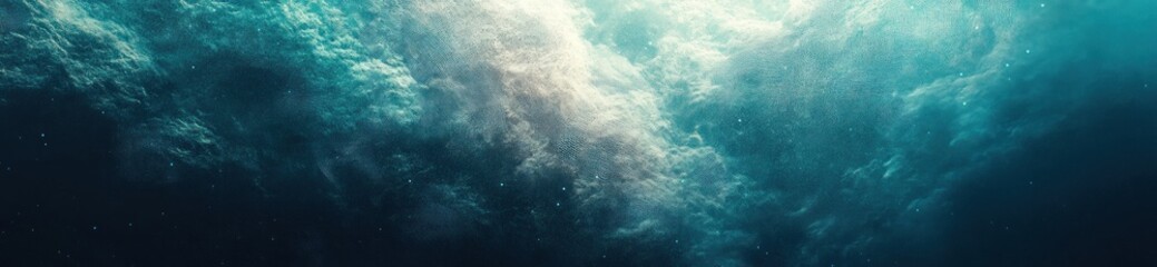 Wall Mural - abstract teal and dark blue cloudscape background.