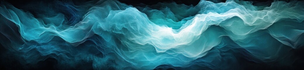 Wall Mural - abstract teal and white wavy texture background.