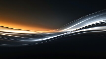 Wall Mural - a stunning smooth gradient is created on the black gold background with a dark surface, accentuated 