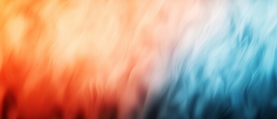 Sticker - Abstract Orange Blue Swirling Color Gradient Background