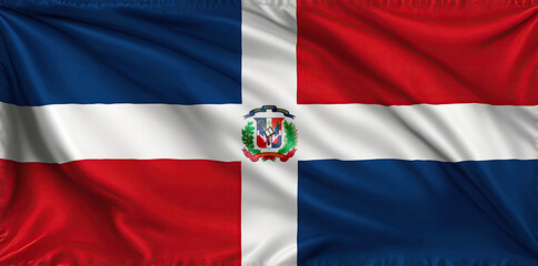 Wall Mural - Dominican Republic flag for national Day or Independence Day of Dominican Republic