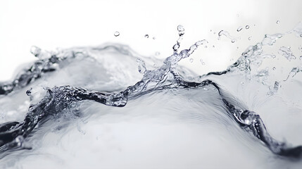 Fototapete - Captivating Water Splash Abstract with Dynamic Liquid Motion and Transparent Flow  Mesmerizing pattern of water droplets ripples