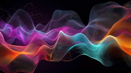 Wall Mural - abstract representation of financial market trends showcasing colorful candlestick charts and dynami