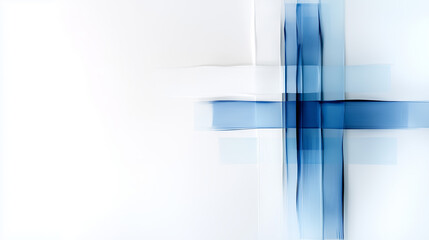 Wall Mural - Abstract Geometric Design With Blue And White Shapes