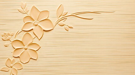 Wall Mural - Floral embossed wall panel design