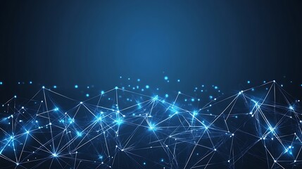 Global network connection, digital tech background