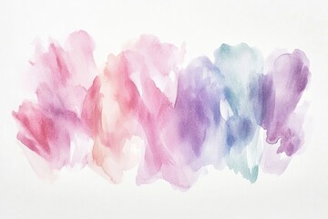 Fototapete - Delicate watercolor illustration featuring soft blending colors evoking a serene, dreamy atmosphere in abstract form. Generative AI