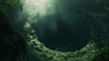 Wall Mural - A massive sinkhole containing underground caves wi_006