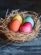 © Luisa - Colorful eggs in a basket, symbolizing Easter celebrations and new beginnings.