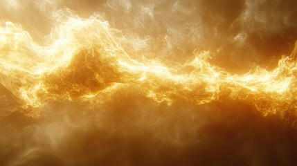 Poster - Fiery stream flows across dark sky; background cosmic; design element