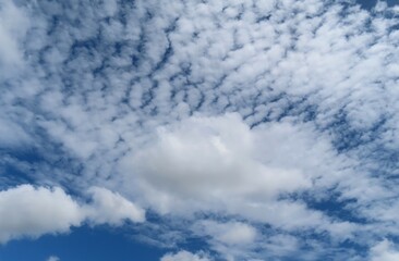 Wall Mural - beautiful cloudscape in blue sky, natural background