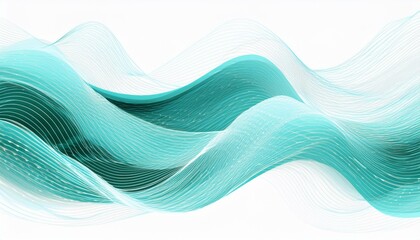 Wall Mural - wavy lines on white backdrop with thin abstract stripes graphic resource background banner