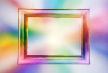 Wall Mural - border light green purple soft texture design pink orange colorful colors red frame spring rainbow w