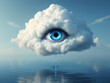 © Zilvinas - Eye, cloud, sky, blue, water, reflection, tear, drop, surreal, dreamy, imaginative, creative, artistic, symbolic, ethereal, mystical, enchanting, whimsical, serene, tranquil, peaceful, calm, poetic, f