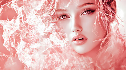 Wall Mural - surreal young beautiful woman