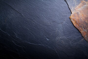 Aufkleber - Rich, textured dark grey slate features a smooth yet rugged appearance, providing a contemporary backdrop with ample copy space on the right side
