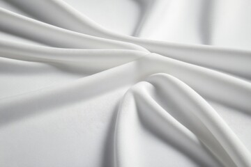 Poster - Plain white t-shirt laid on a clean white surface, illuminated by soft natural light, showcasing its texture in a minimalistic setting perfect for fashion displays
