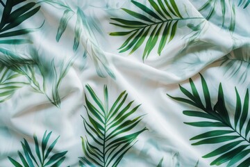 Aufkleber - Tropical patterns in light summer fabrics perfect for warm weather apparel and home decor. Generative AI