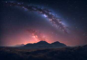 panorama background shining colorful way many starry night stars milky sky star universe space dark 
