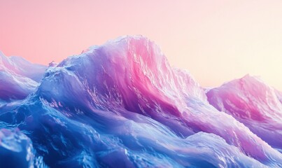 Wall Mural - Abstract gradient of pastel pinks and blues, creating a soothing horizon-like transition of colors.