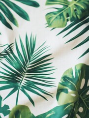 Aufkleber - Vibrant tropical patterns on light summer fabrics ideal for warm weather styles. Generative AI
