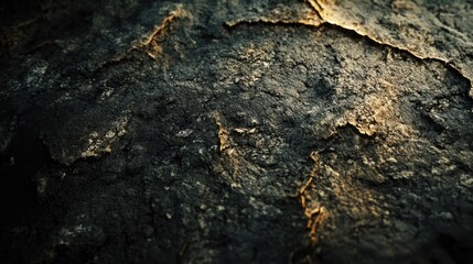 Sticker - Cracked dark earth texture background, sunlight, outdoor, design element