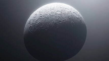 Wall Mural - Moon surface, craters, space, dark background, science fiction backdrop