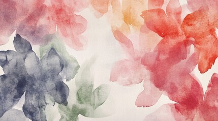 Fototapete - Colorful watercolor illustration of soft floral patterns with delicate overlapping petals in various shades. Generative AI