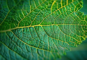 Wall Mural - green leaf macro